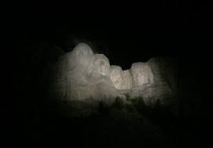 Rushmore at night
